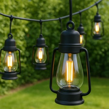 Dekorative Lichterkette für den Außenbereich GIRLANDA, 10×LED, 10 m, IP44, warmweiß
