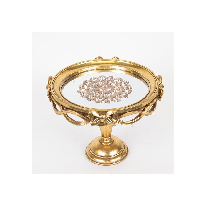 Dekoratives Tablett d 25,5 cm golden