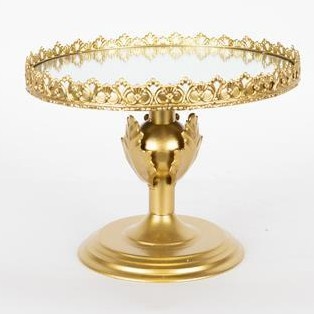 Dekoratives Tablett d 25,5 cm golden