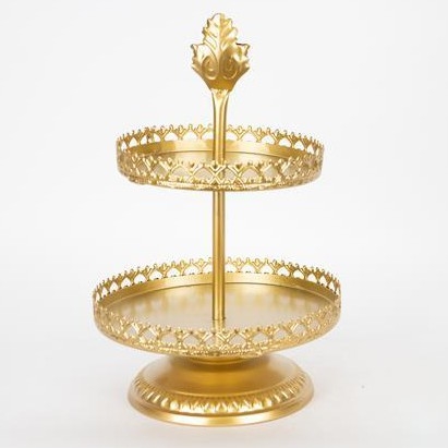 Dekoratives Tablett d 25,5 cm golden