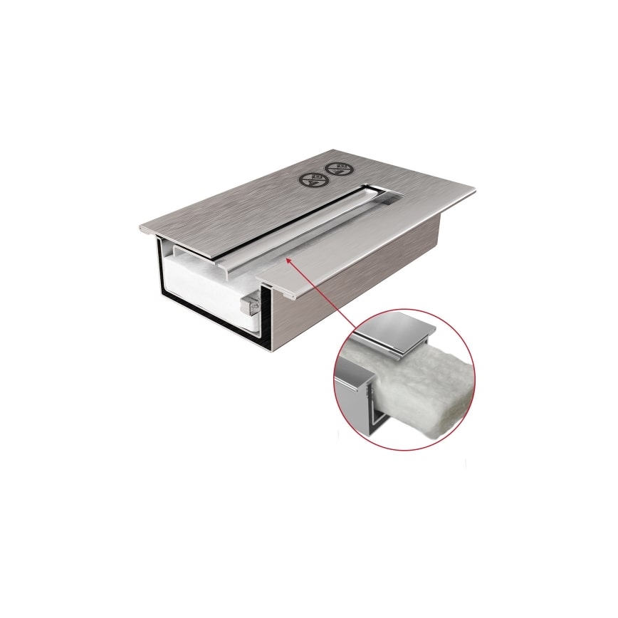 Kratki - Eingebauter BIO-Kamin 40x60 cm 2 kW schwarz