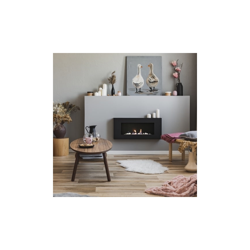 Kratki - Wand-BIO-Kamin 40x90 cm 1,5 kW schwarz