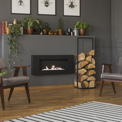 Kratki - Wand-BIO-Kamin 40x90 cm 1,5 kW schwarz