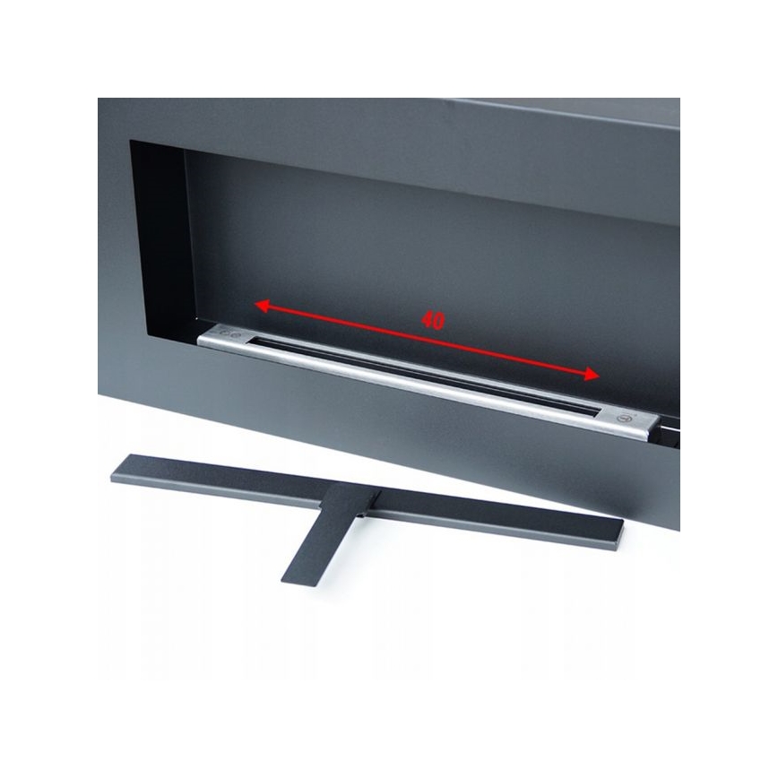 Kratki - Wand-BIO-Kamin 40x90 cm 1,5 kW schwarz