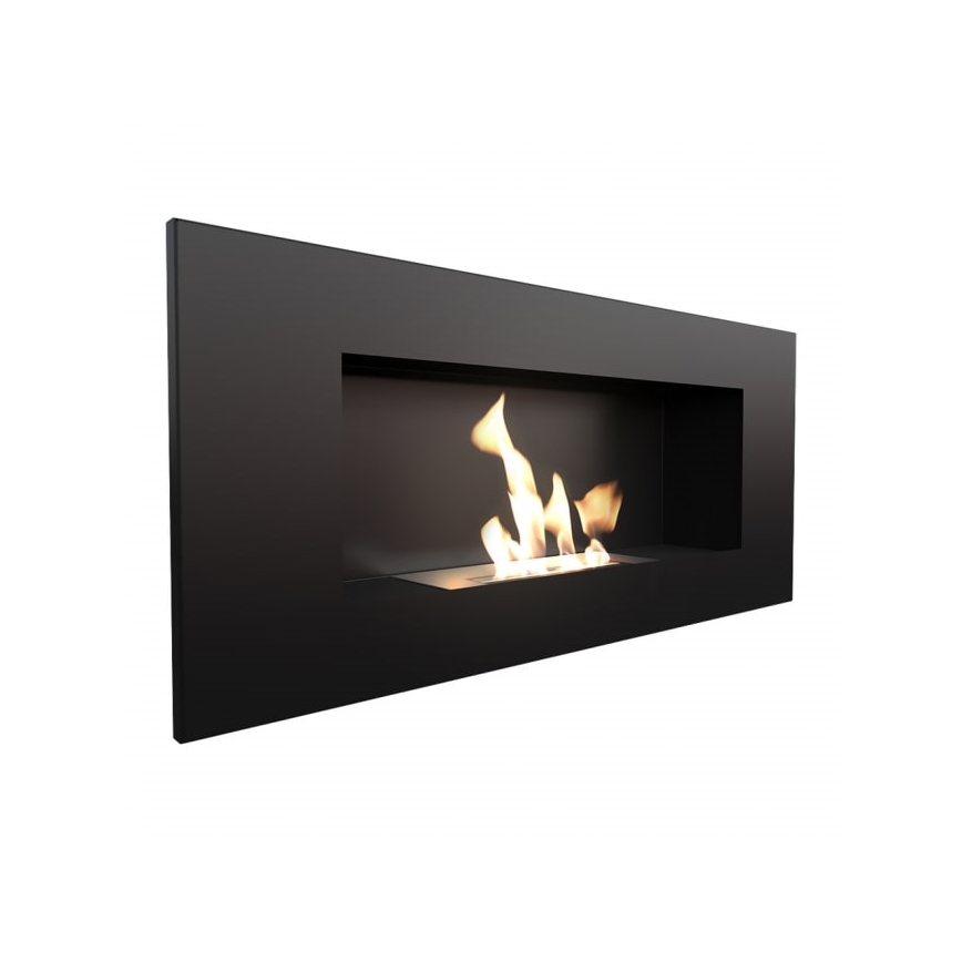 Kratki - Eingebauter BIO-Kamin 40x90 cm 2 kW schwarz