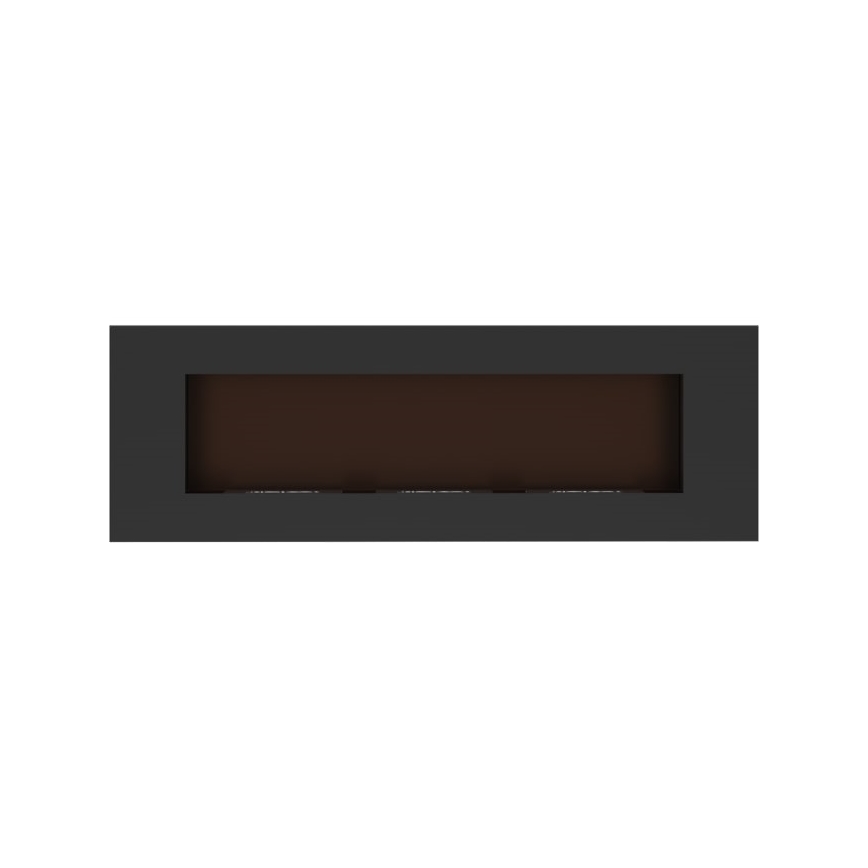 Kratki - Eingebauter BIO-Kamin 40x120 cm 3x1,1 kW schwarz