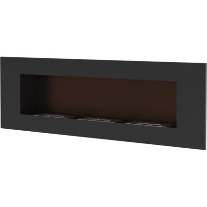 Kratki - Eingebauter BIO-Kamin 40x120 cm 3x1,1 kW schwarz