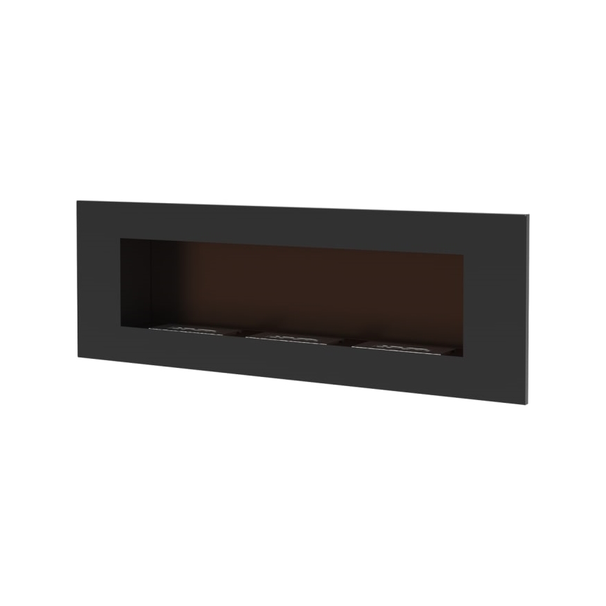 Kratki - Eingebauter BIO-Kamin 40x120 cm 3x1,1 kW schwarz