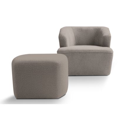 Design-Hocker ESTRELA 43x63 cm Beige