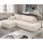 DESIO Ecksofa mit Schlaffunktion und Stauraum, L‑Form, links, beige
