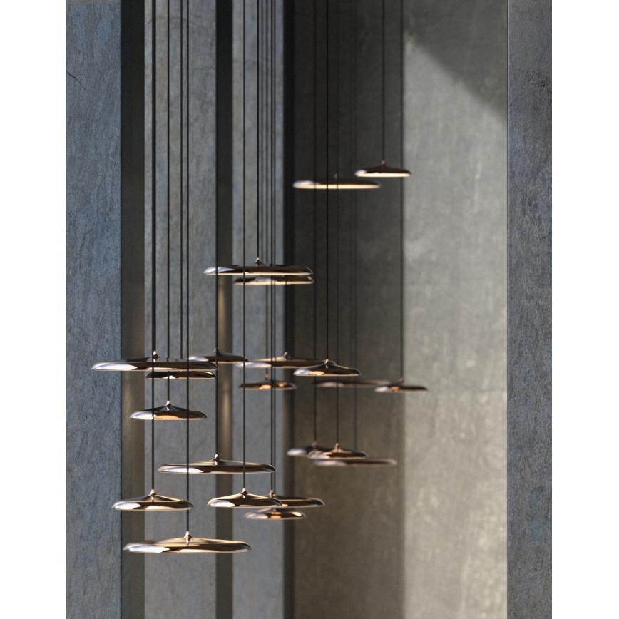 DFTP by Nordlux - Dimmbare LED-Hängeleuchte an Schnur ARTIST LED/14W/230V d 25 cm kupfern