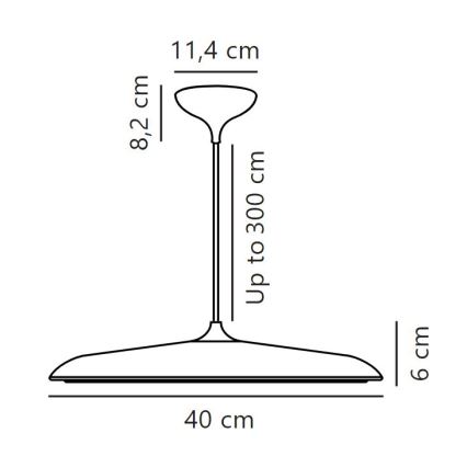 DFTP by Nordlux - Dimmbare LED-Hängeleuchte an Schnur ARTIST LED/24W/230V d 40 cm kupfern