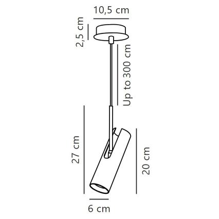 DFTP by Nordlux - Hängeleuchte an Schnur MIB 1xGU10/8W/230V schwarz