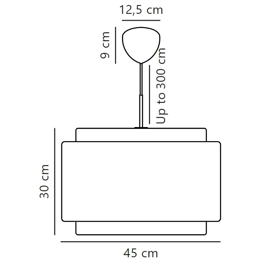 DFTP by Nordlux - Hängeleuchte an Schnur TAKAI 1xE27/25W/230V