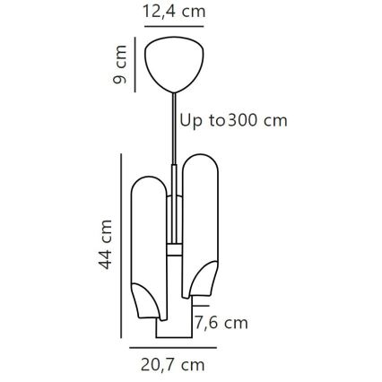DFTP by Nordlux - Hängeleuchte ROCHELLE 3xGU10/15W/230V