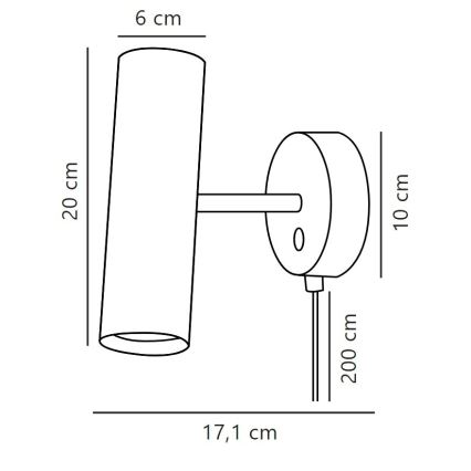DFTP by Nordlux - Wandstrahler MIB 1xGU10/8W/230V schwarz