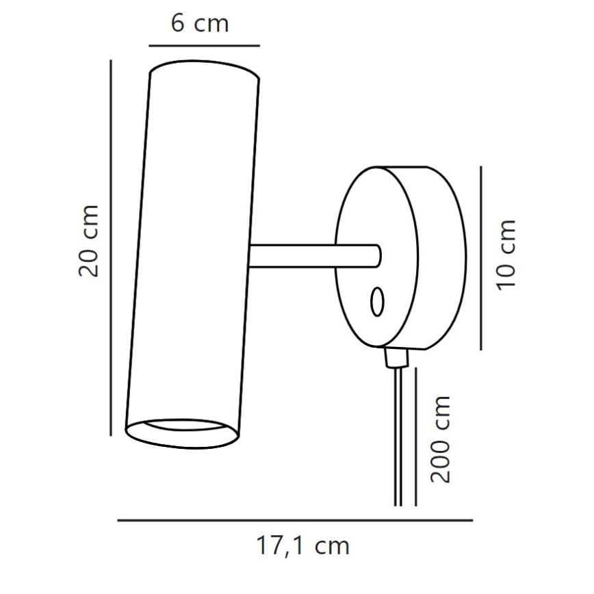 DFTP by Nordlux - Wandstrahler MIB 1xGU10/8W/230V schwarz