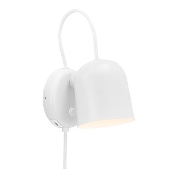 DFTP by Nordlux - Wandstrahler mit USB port ANGLE 1xGU10/25W/230V weiß