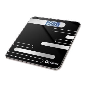 Digitale Personenwaage mit LCD-Anzeige 2xAAA schwarz