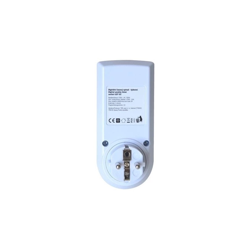 Digitale Zeitschaltuhr wöchentlich 16A/230V