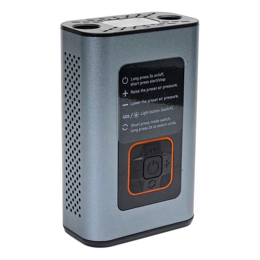 Digitaler LED-Taschenkompressor  3in1 4000 mAh 5W schwarz