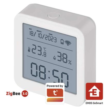 Digitales Smart-Thermometer GoSmart 3xAAA Tuya weiß