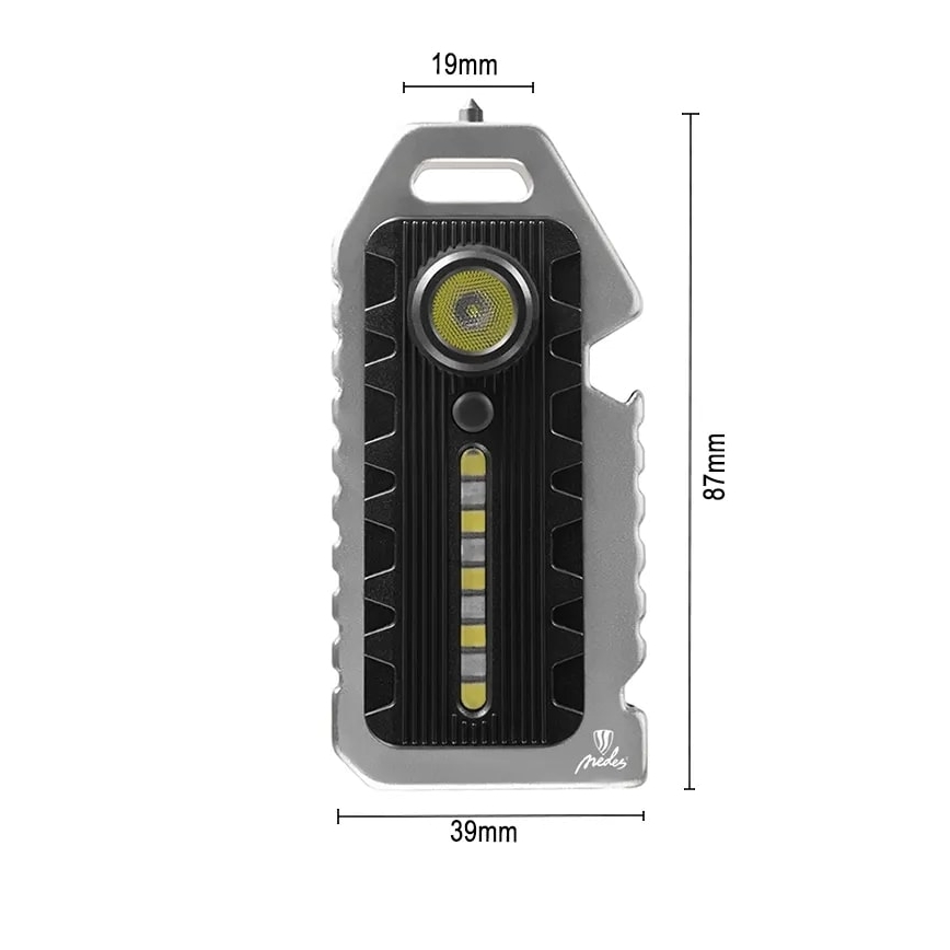 Dimm- und aufladbare LED-Multifunktions-Taschenlampe LED/1W/5V IP44 400 mAh 50 lm