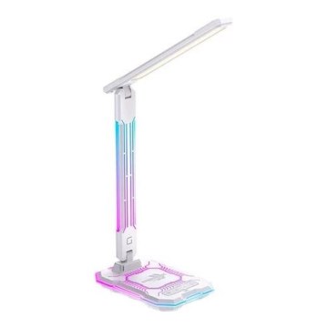 Dimm- und aufladbare LED-RGB-Tischleuchte mit Touch-Funktion und kabelloser Aufladung LED/7,5W/5V 2700-5300K weiß