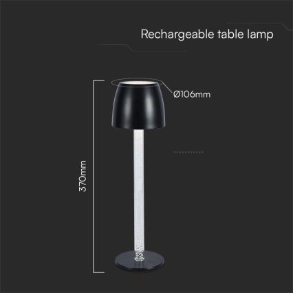 Dimm- und aufladbare LED-Tischleuchte mit Touch-Funktion LED/3W/5V 3000K 1800 mAh weiß