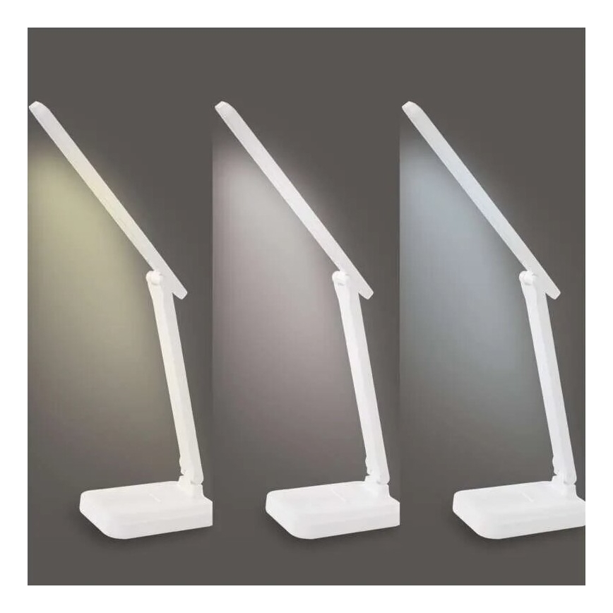 Dimm- und aufladbare LED-Tischleuchte LED/5W/3,7V 3000K/4000K/6500K 800mAh weiß