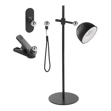 Dimm- und aufladbare LED-Tischleuchte magnetisch 4in1 LED/4,2W/3,7V 4000K 1200mAh schwarz