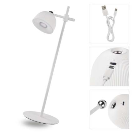 Dimm- und aufladbare LED-Tischleuchte magnetisch 4in1 LED/4,2W/3,7V 4000K 1200mAh weiß