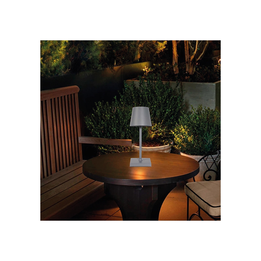 Dimm- und aufladbare LED-Tischleuchte mit Touch-Funktion LED/3,5W/5V 5200mAh grau