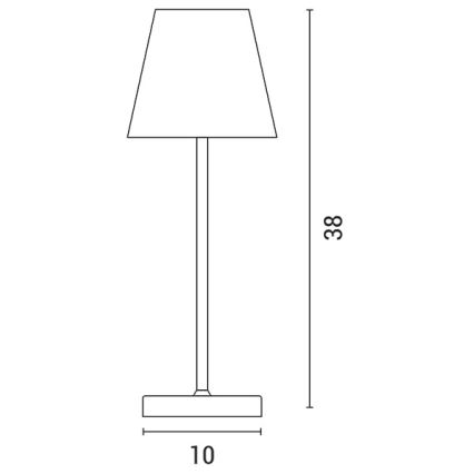 Dimm- und aufladbare LED-Tischleuchte mit Touch-Funktion LED/3,5W/5V 5200mAh grau