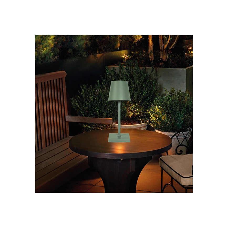 Dimm- und aufladbare LED-Tischleuchte mit Touch-Funktion LED/3,5W/5V 5200mAh grün