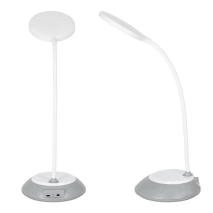Dimm- und aufladbare LED-Tischleuchte VISUA LED/5W/5V 3000-5000K 1200 mAh grau