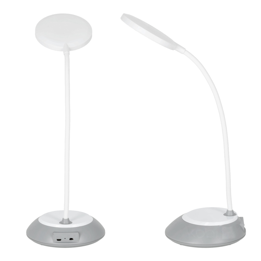 Dimm- und aufladbare LED-Tischleuchte VISUA LED/5W/5V 3000-5000K 1200 mAh grau