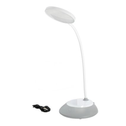 Dimm- und aufladbare LED-Tischleuchte VISUA LED/5W/5V 3000-5000K 1200 mAh grau
