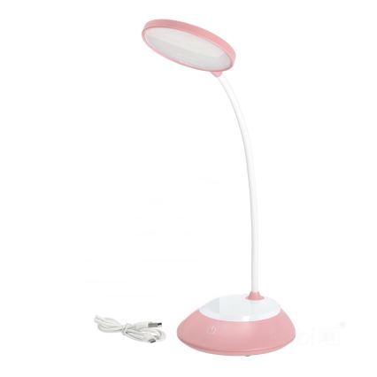 LED Dimm- und aufladbare Tischleuchte VISUA LED/5W/5V 3000-5000K 1200 mAh rosa