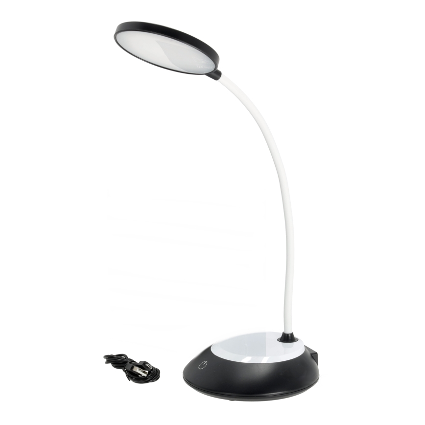 Dimm- und aufladbare LED-Tischleuchte VISUA LED/5W/5V 3000-5000K 1200 mAh schwarz