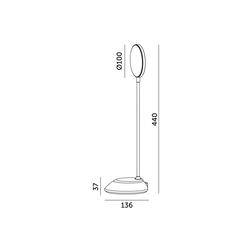Dimm- und aufladbare LED-Tischleuchte VISUA LED/5W/5V 3000-5000K 1200 mAh türkisfarben