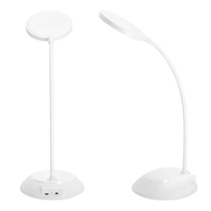 Dimm- und aufladbare LED-Tischleuchte VISUA LED/5W/5V 3000-5000K 1200 mAh weiß