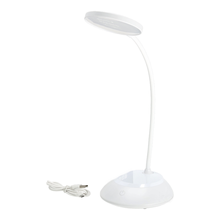 Dimm- und aufladbare LED-Tischleuchte VISUA LED/5W/5V 3000-5000K 1200 mAh weiß