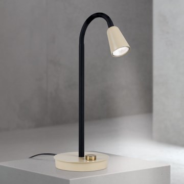 Dimmbar, flexible Tischlampe DOTTY 1xGU10/10W/230V Beige/Schwarz
