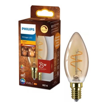 Dimmbar LED-Vintage-Glühlampe Philips B35 E14/3,1W/230V 2200K CRI 90