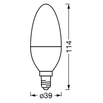 Dimmbare antibakterielle LED-Glühbirne B40 E14/4,9W/230V Wi-Fi - Ledvance