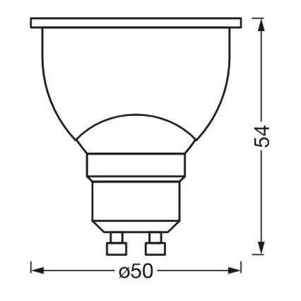 Dimmbare antibakterielle LED-Glühbirne PAR16 GU10/4,9W/230V Wi-Fi - Ledvance