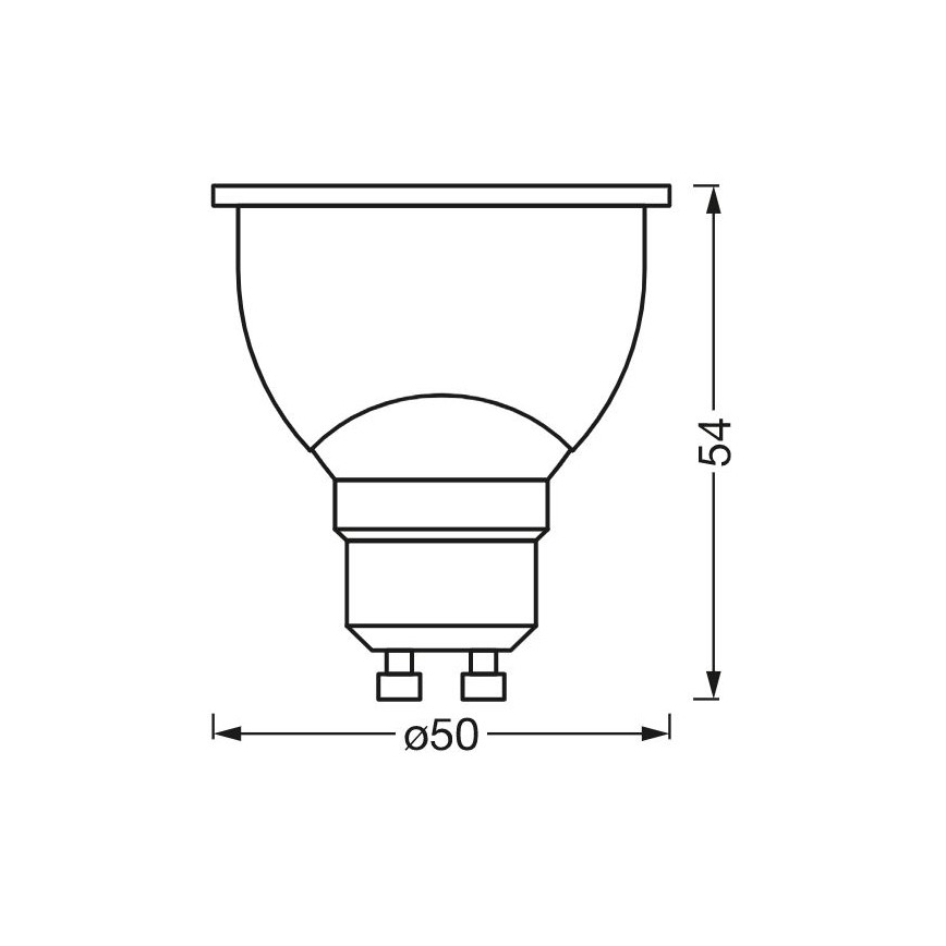 Dimmbare antibakterielle LED-Glühbirne PAR16 GU10/4,9W/230V Wi-Fi - Ledvance