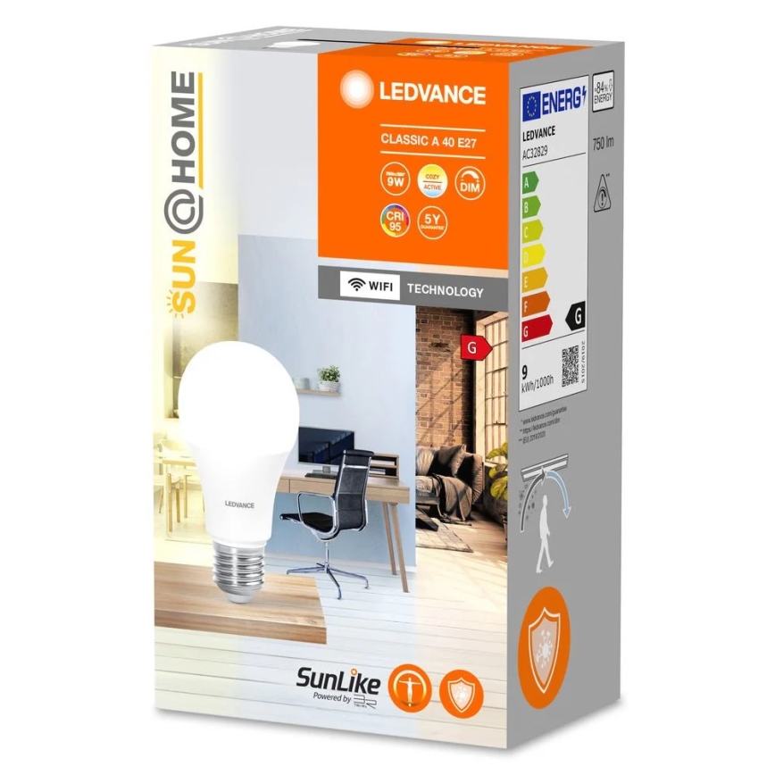 Dimmbare antibakterielle LED-Lampe A40 E27/9W/230V Wi-Fi - Ledvance