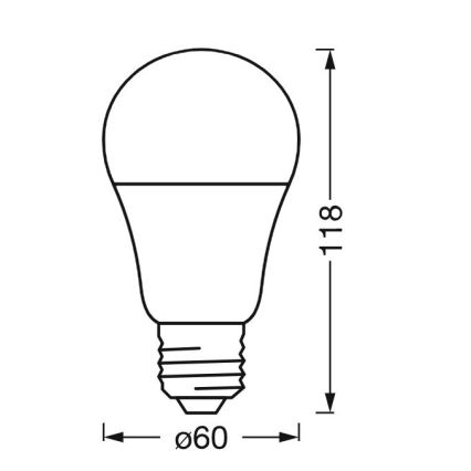 Dimmbare antibakterielle LED-Lampe A40 E27/9W/230V Wi-Fi - Ledvance